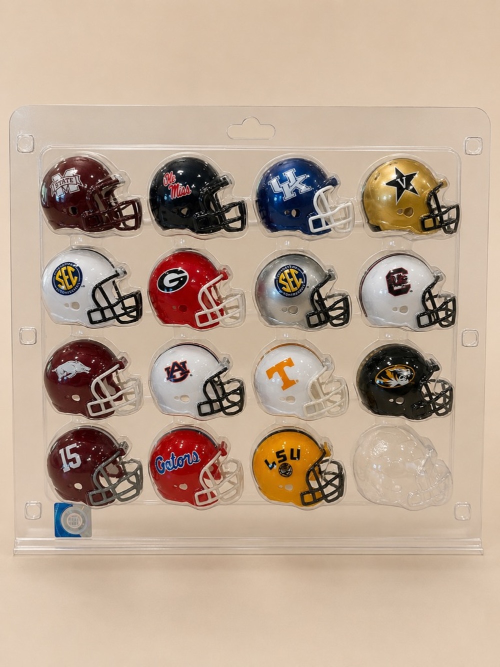 2014 Riddell SEC Pocket Pro Size Conference Helmet Set Excellent Condition